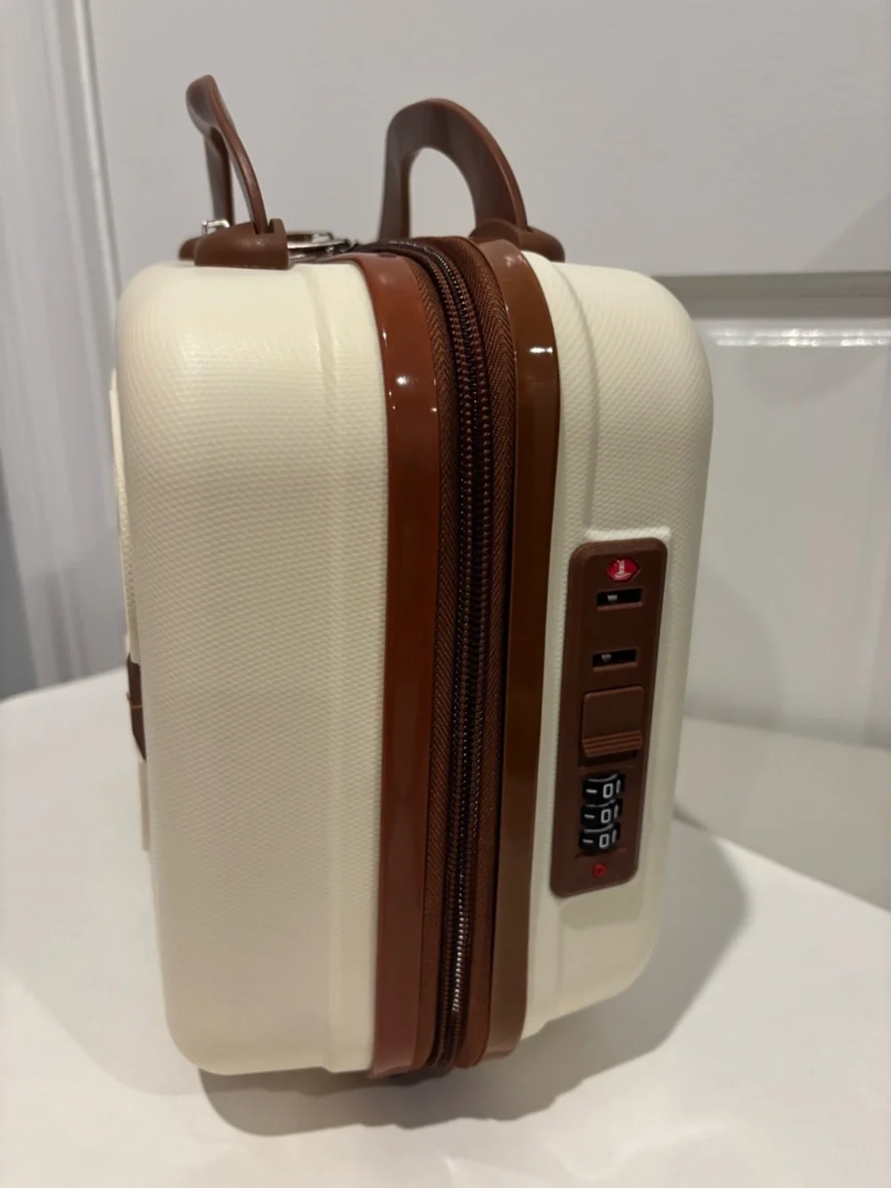 Rilakkuma Cream and Brown Hard Shell Lightweight Travel Case